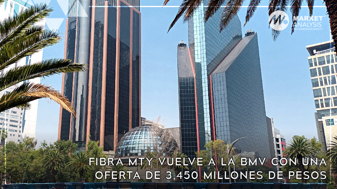Fibra MTY vuelve a la BMV con una oferta de 3,450 millones de pesos