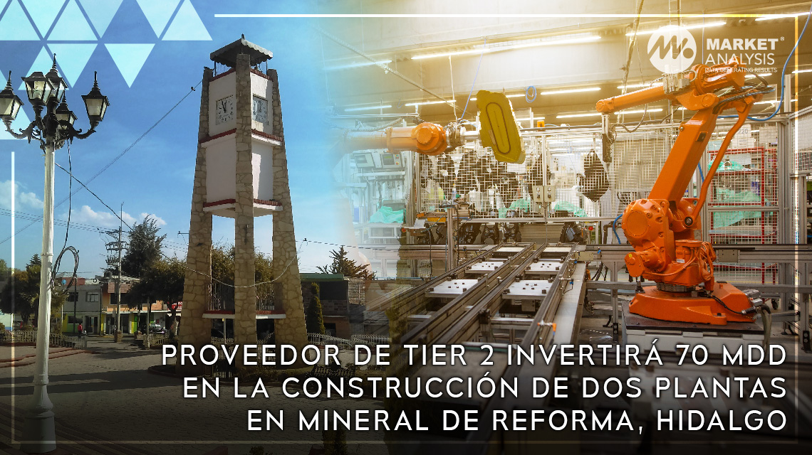 Proveedor de Tier 2 invertirá 70 mdd en la construcción de dos plantas en Mineral de Reforma Hidalgo