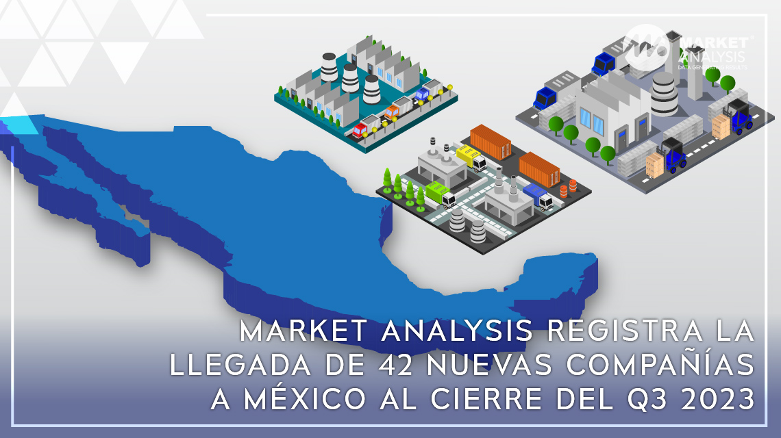 Market Analysis registra la llegada de 42 nuevas compañías a México al cierre del Q3 2023